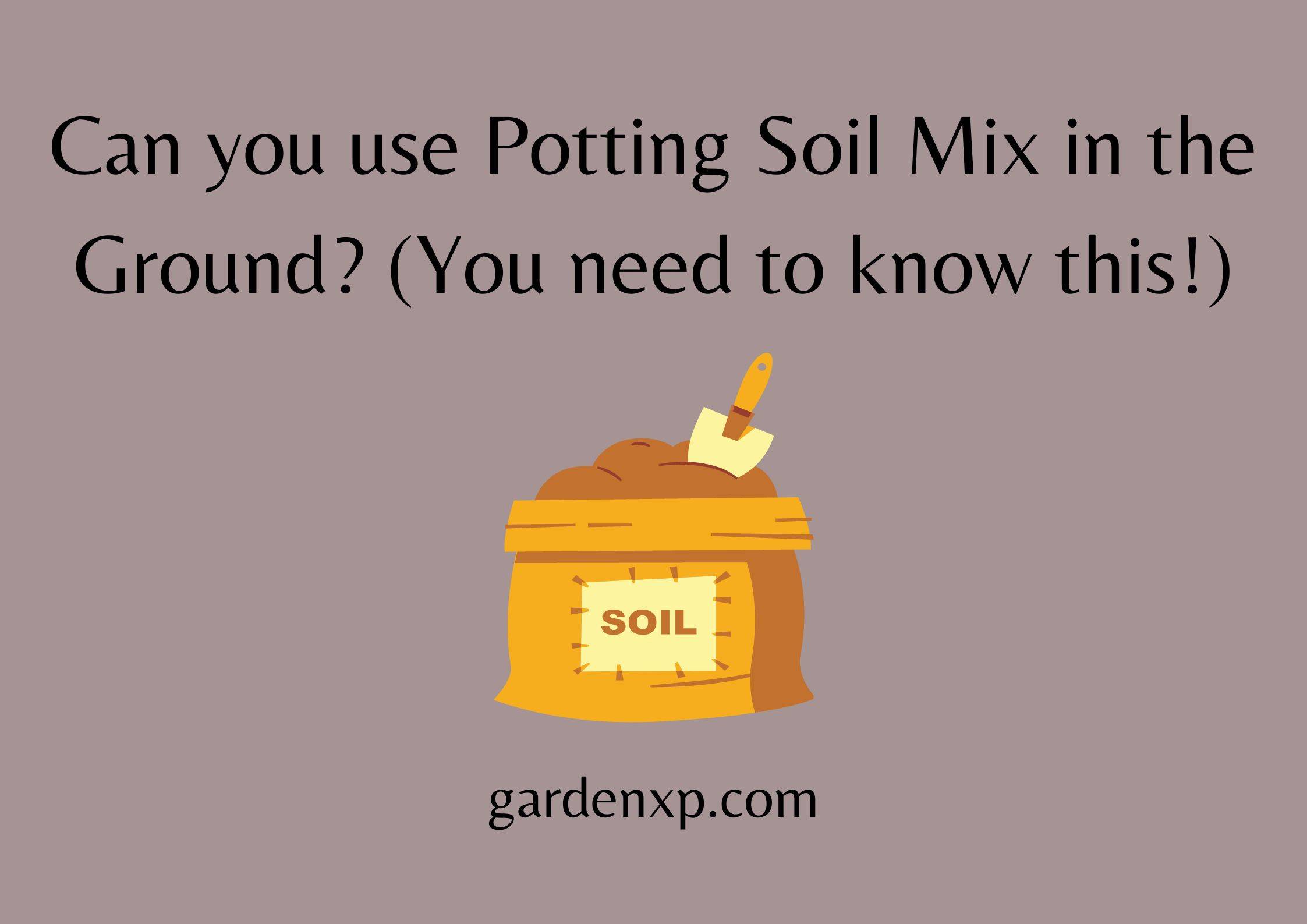 Can you use Potting Soil Mix in the Ground? (You need to know this!)